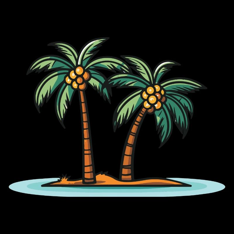Palm Trees Island Summer