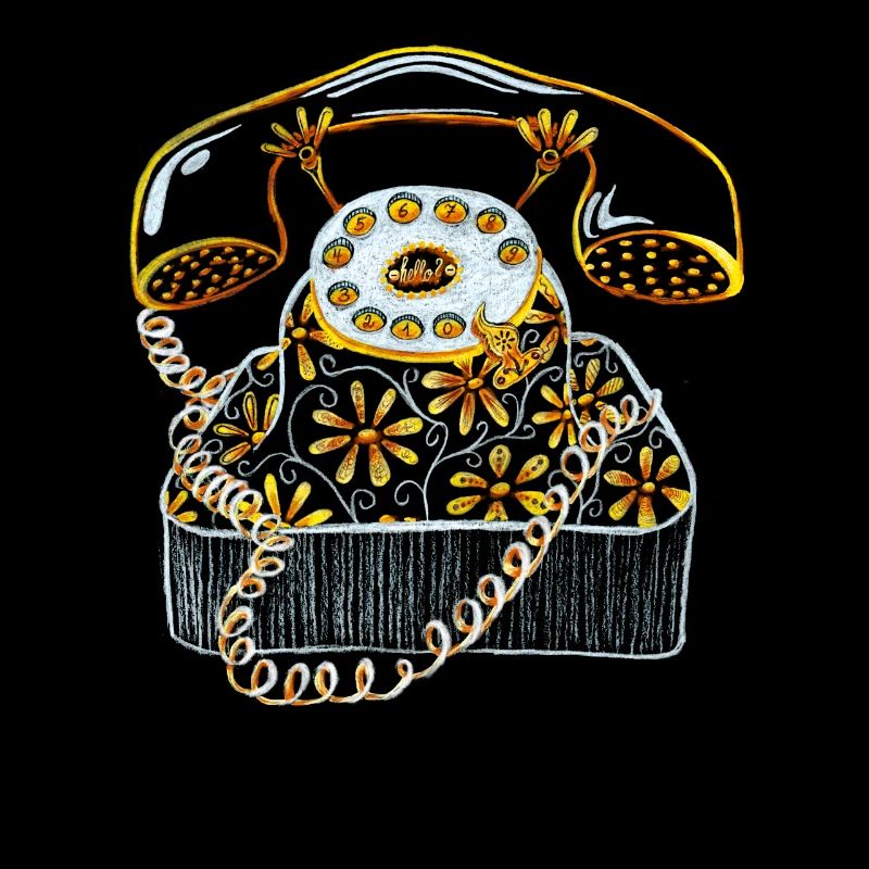 téléphone fleurs