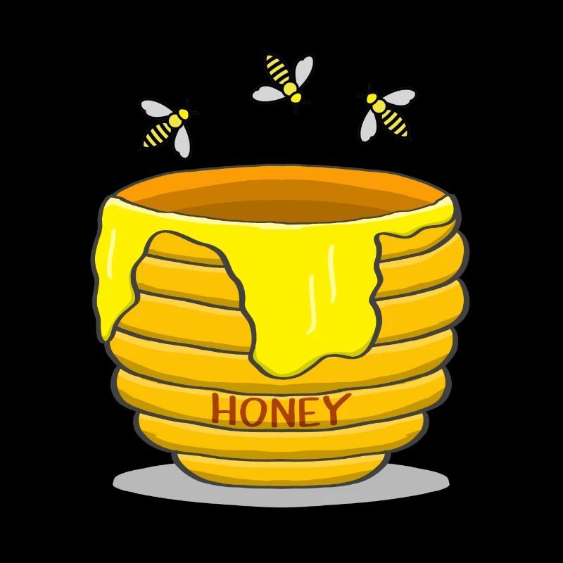 Honigtopf Mit Bienen