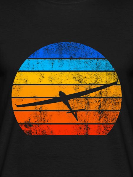 Gliding glider sunset