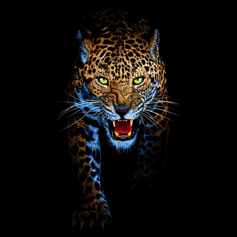 Ganzer realistischer Leopard