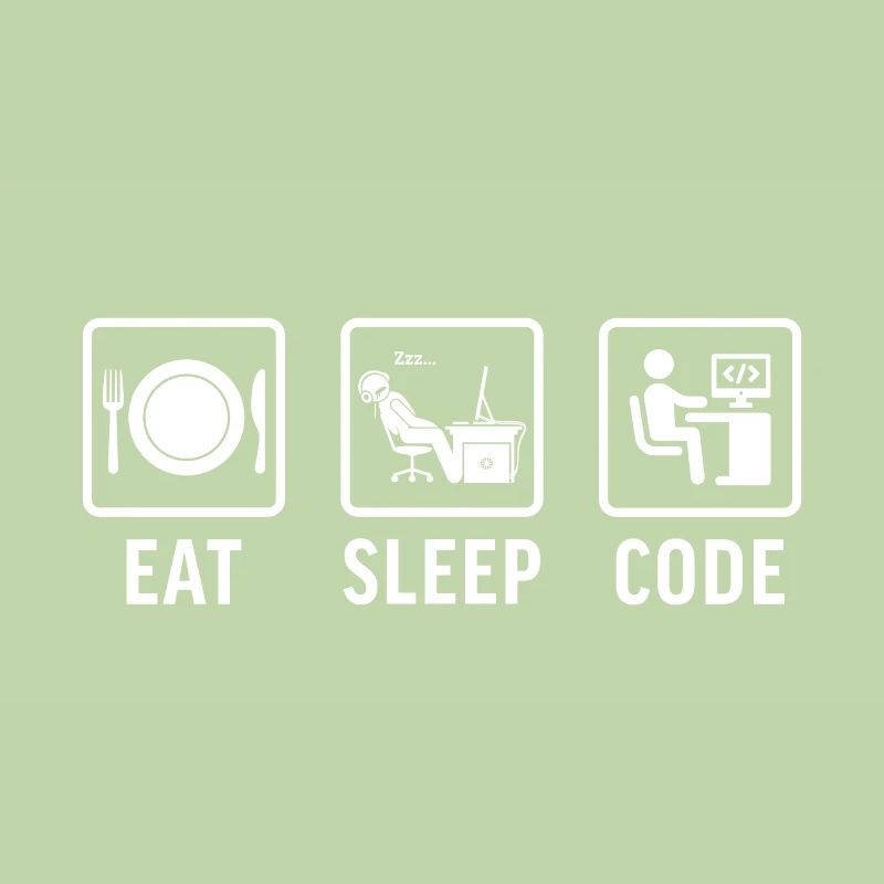 drôle de programmeur de t-shirt manger du code du sommeil