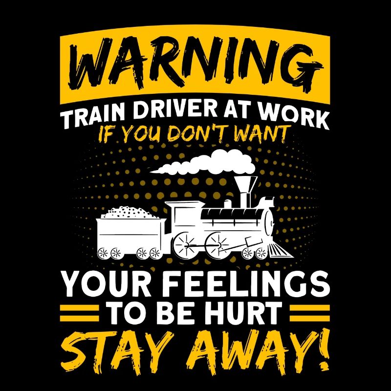 Warning Train driver at work Locomotive