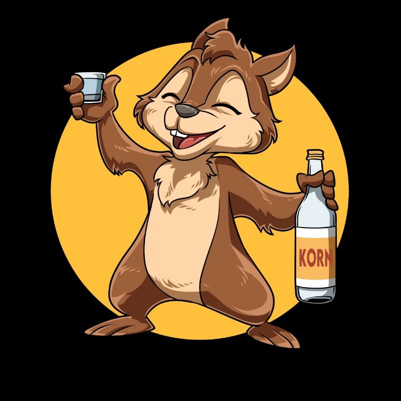 Lustiges Eichhörnchen mit Korn