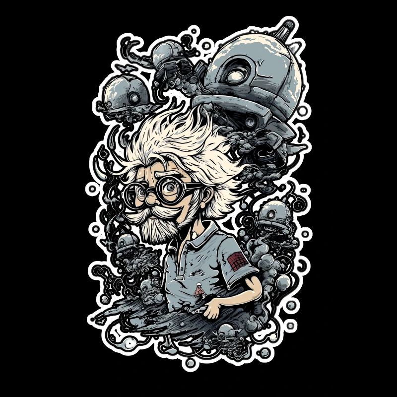 Illustration de bande dessinée scientifique, funlaboratory