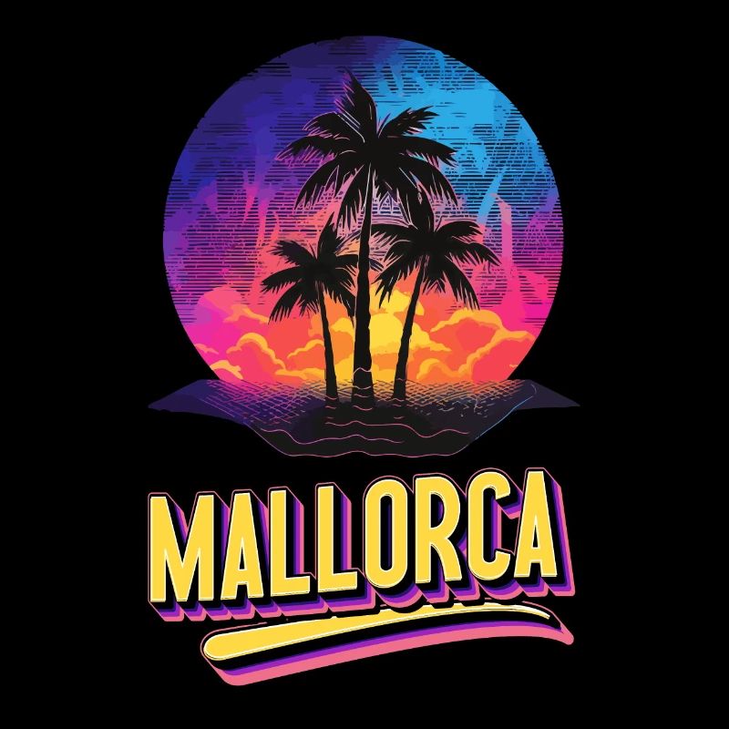 Majorca Spain Island Summer Palm Trees Beach Party