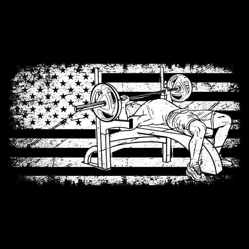 Bench Press USA Flag -