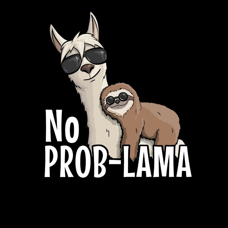 No Prob-Lama No Problem Sloth Lama Hipster