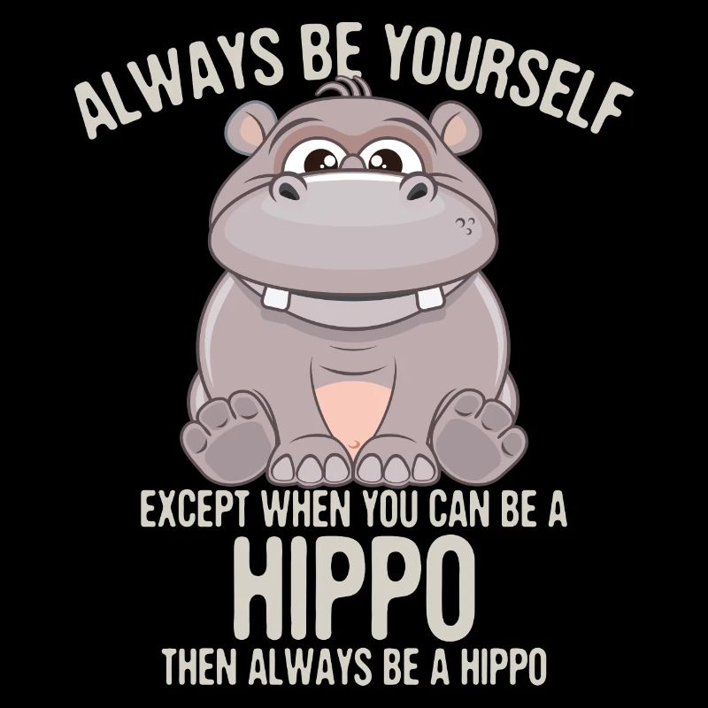 Nieldpferd Be yourself Geschenk Tier Lustig Witz