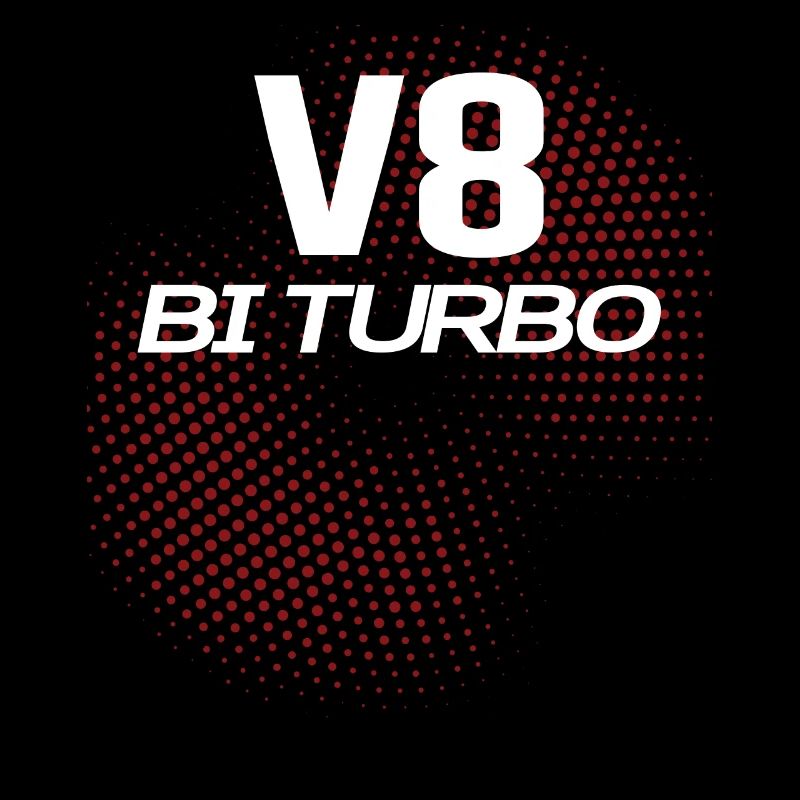 V8 cylinder engine with turbo V8 cylinder driver