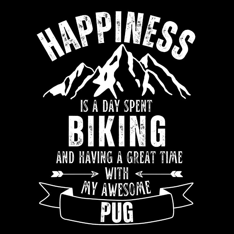 Radfahren und Mops