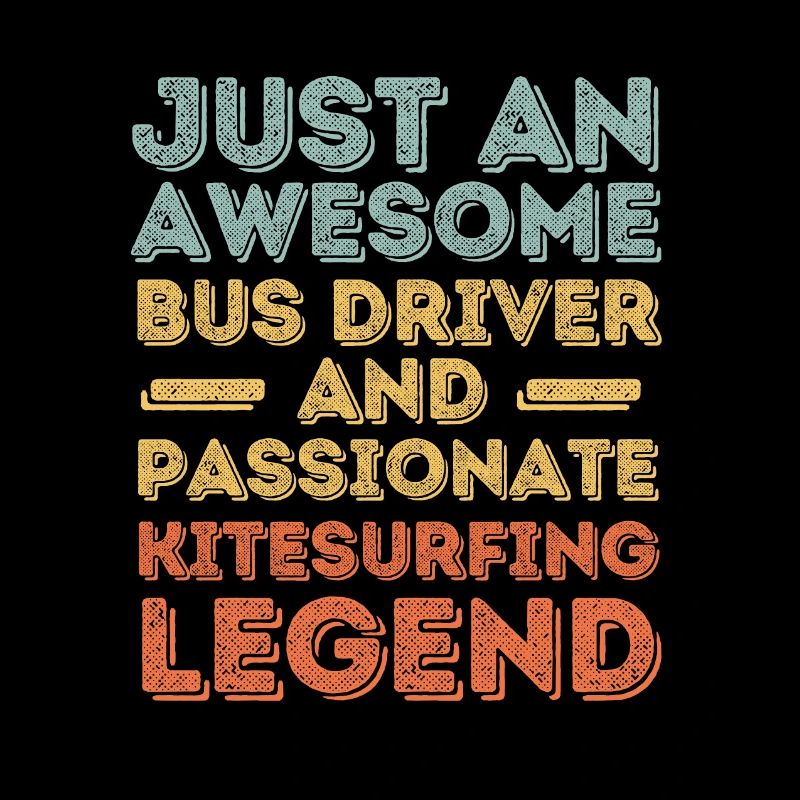 Busfahrer Kitesurfen retro