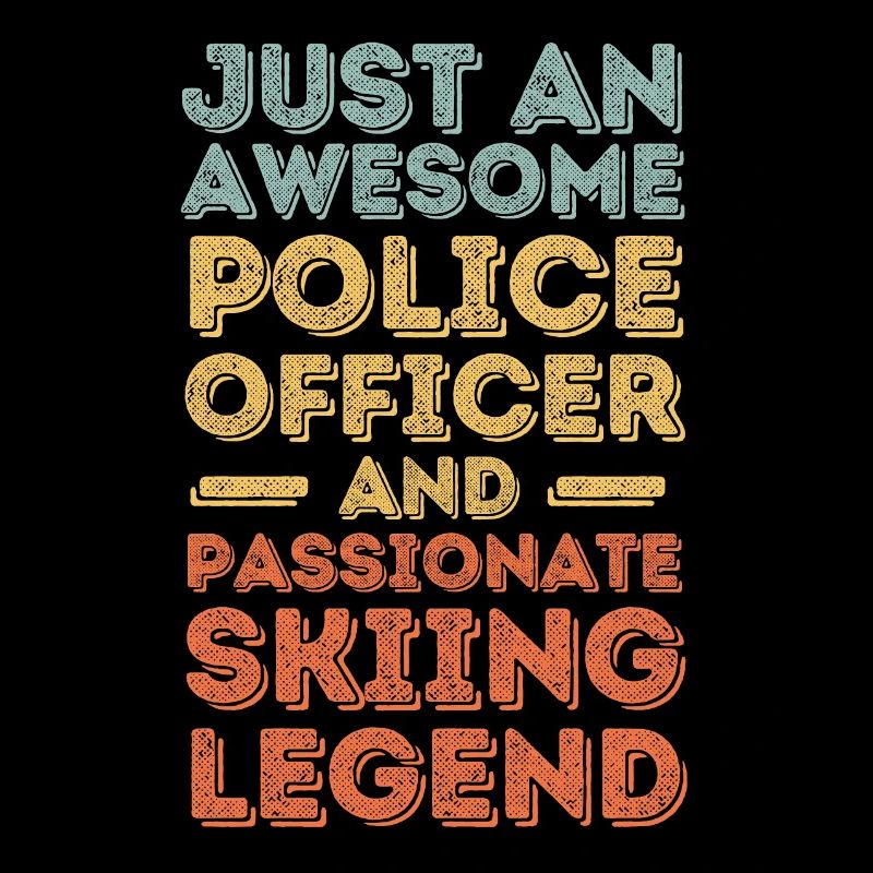 Policier ski rétro