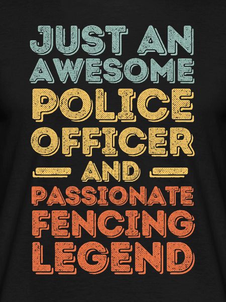 Policeman fencing retro
