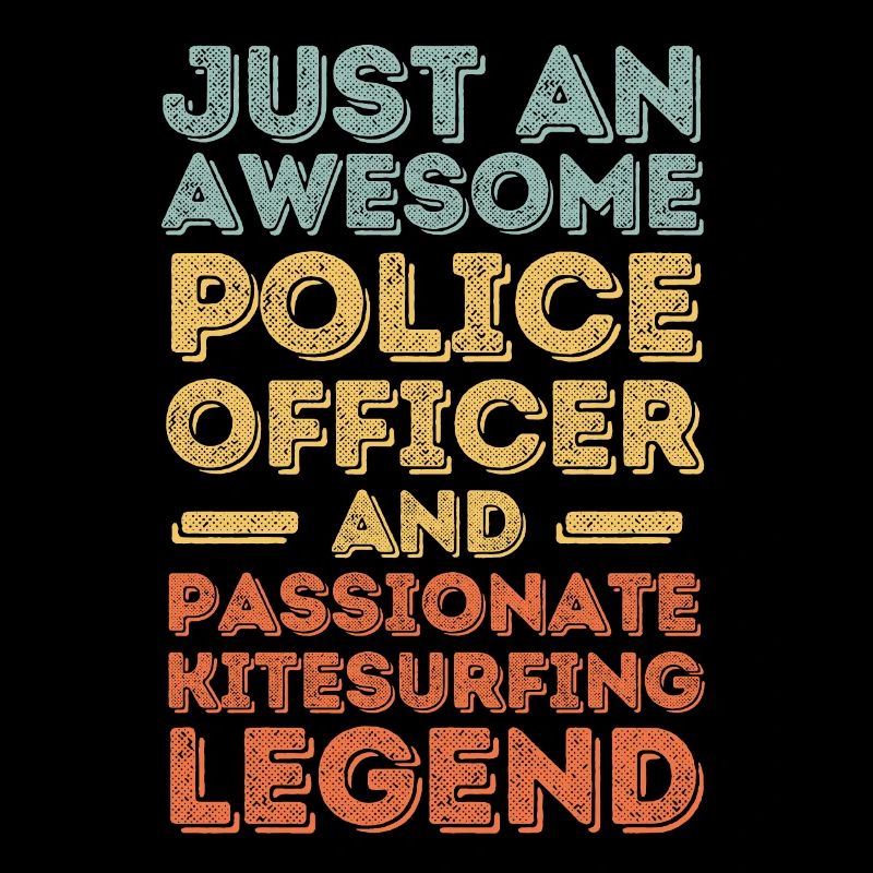 Policeman Kitesurfing retro