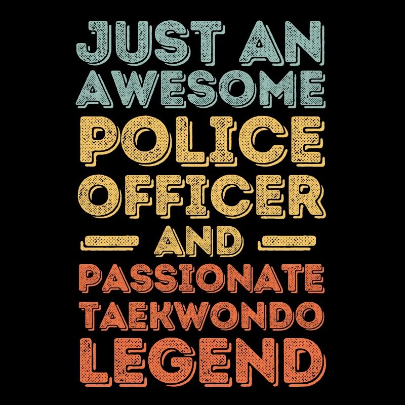 Policeman Taekwondo retro