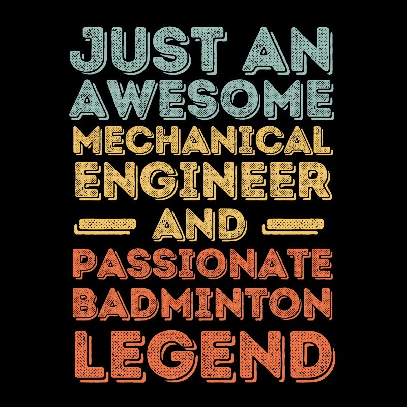 Mechanical Engineer Badminton retro