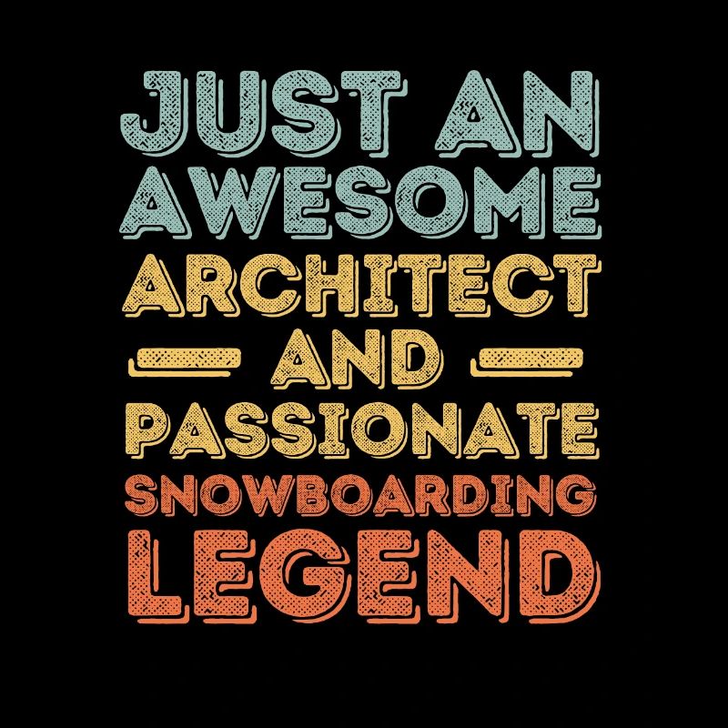 Architekt Snowboarden retro