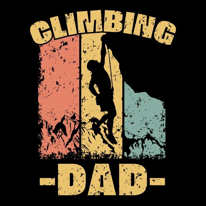 Climbing dad retro