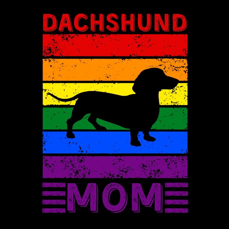 Dackel Mama LGBTQ Regenbogenflagge