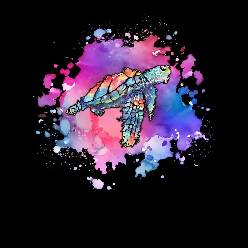 Colorful sea turtle