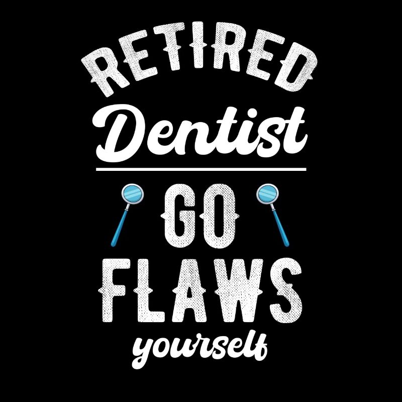 Retired dentist flossing