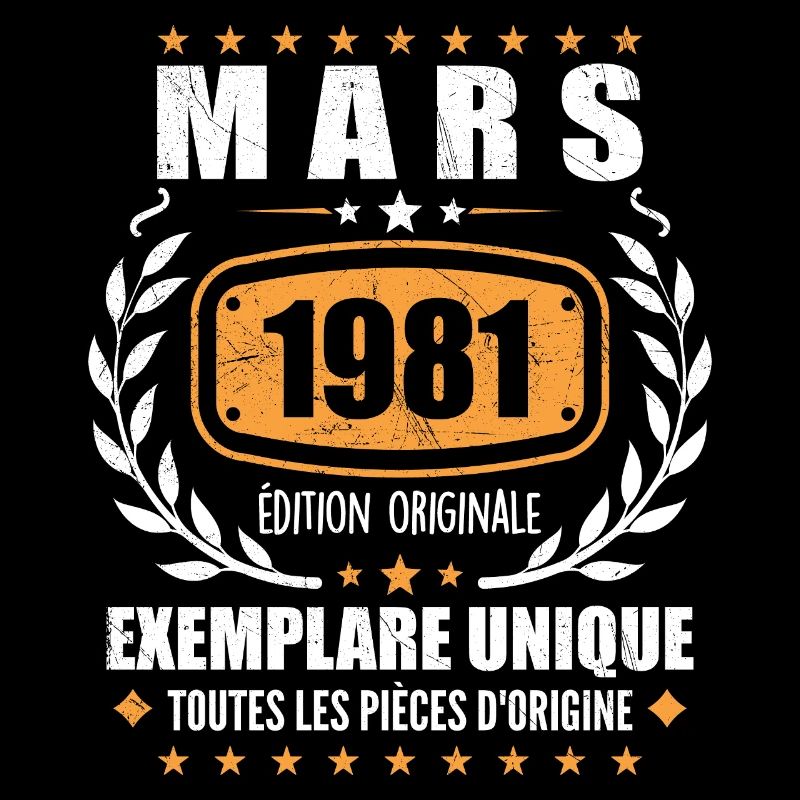 Original Mars 1981 Vintage Cadeau Anniversaire