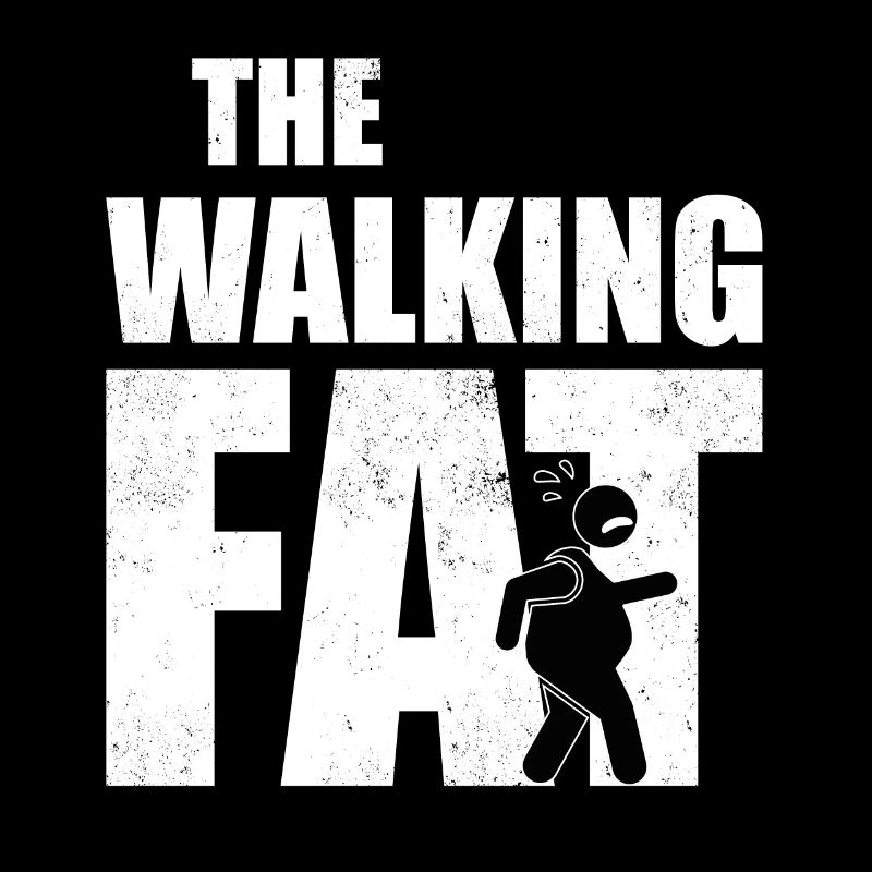 The walking fat fat fat man running men
