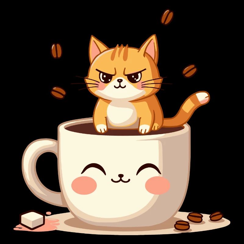 Cat in a coffee mug