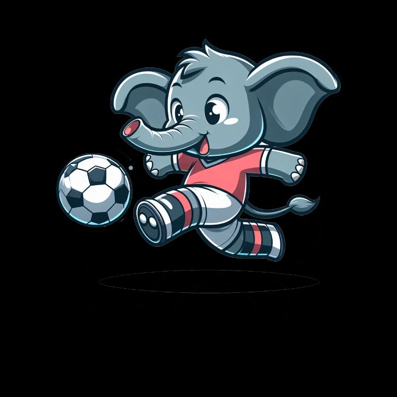 Cute Soccer Player Elephant