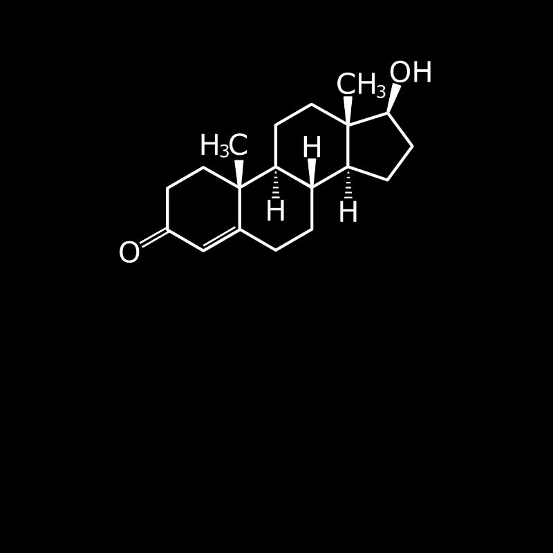 Formule développée de testostérone