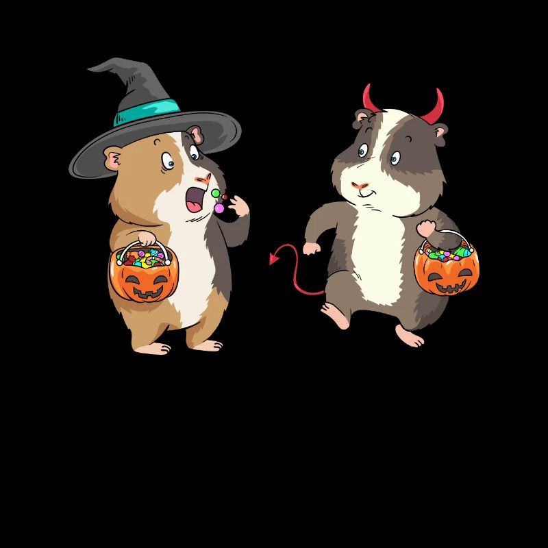 Guinea pig Halloween costume witch devil