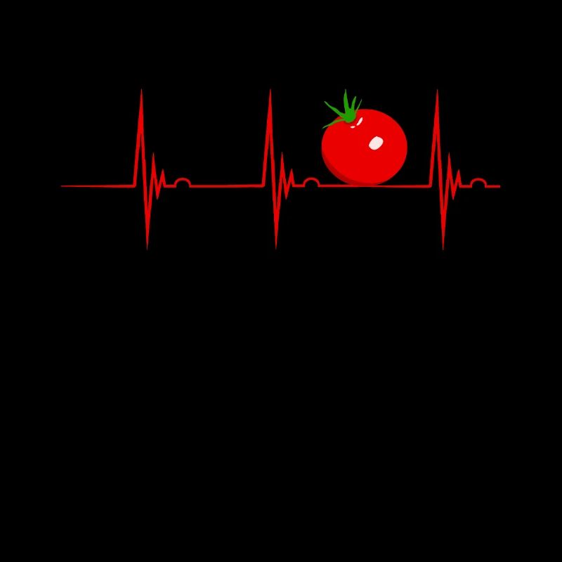 Rote Tomate Herzschlag EKG Puls Paradeiser Gemüse