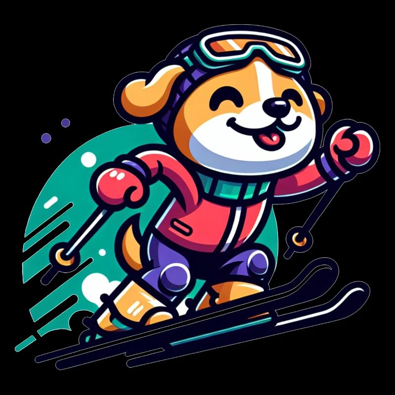 Cute Skier Dog 2
