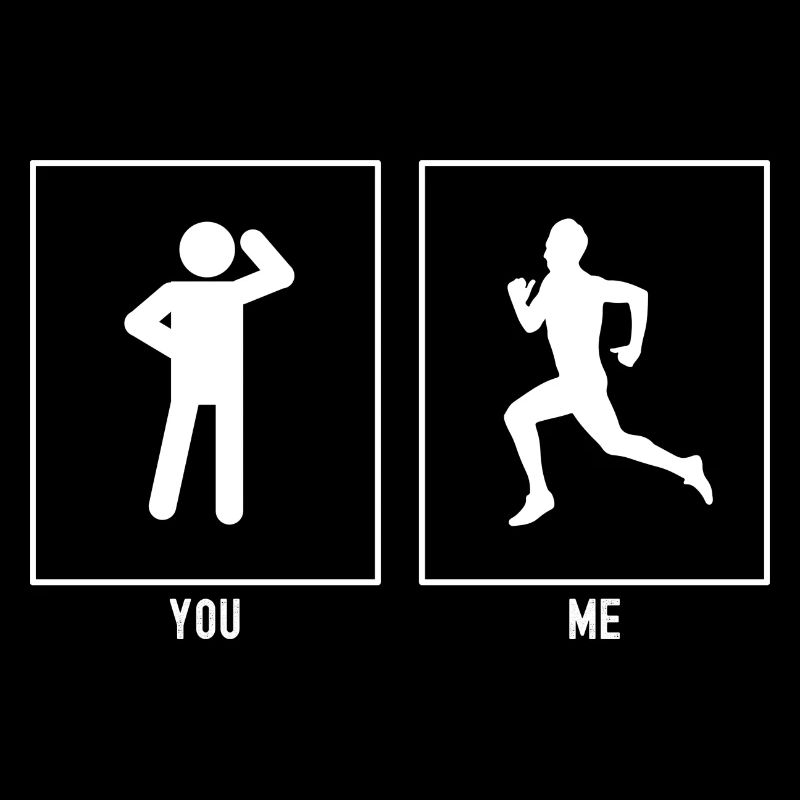 You - Me - Running Man Vector