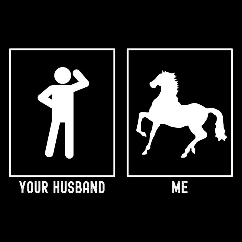 Votre mari - moi - cheval en pose