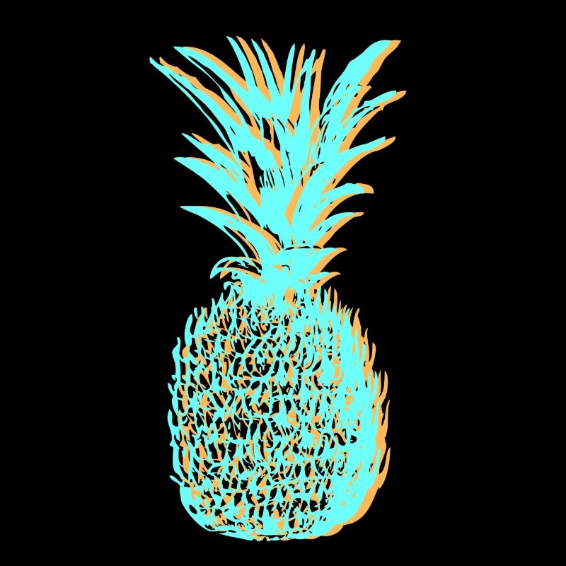 Sun holiday pineapple 3D