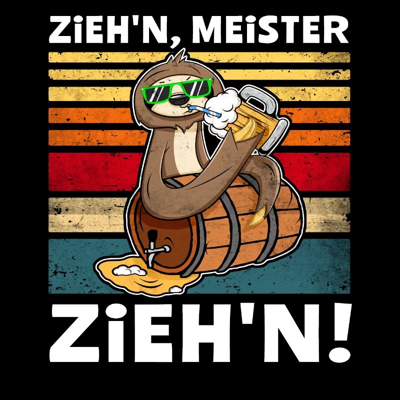 Biertrinker Faultier Bier Löten Digger Trinken