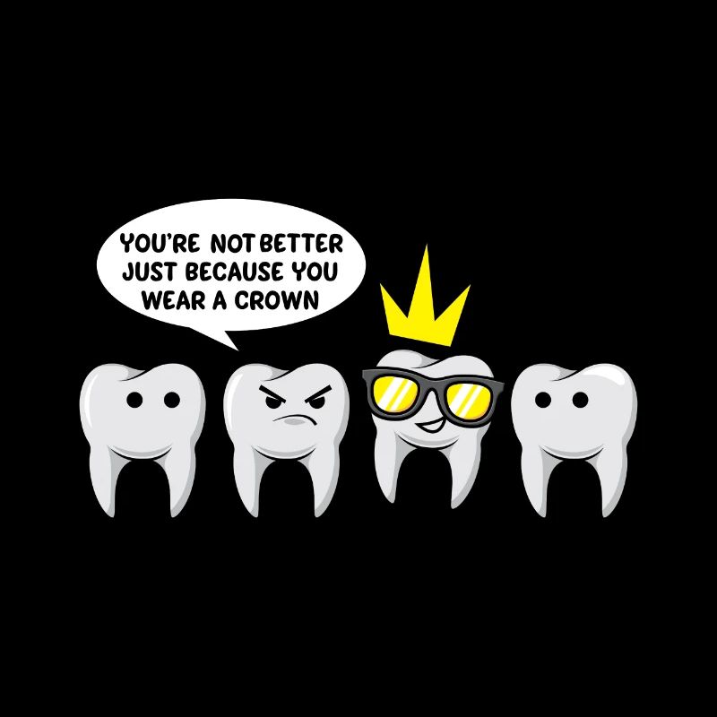Drôle de couronne dentaire dents dentiste Sort de dentiste