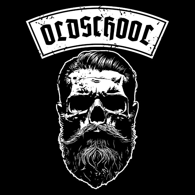 Beard Skull Old School -Oldschool-