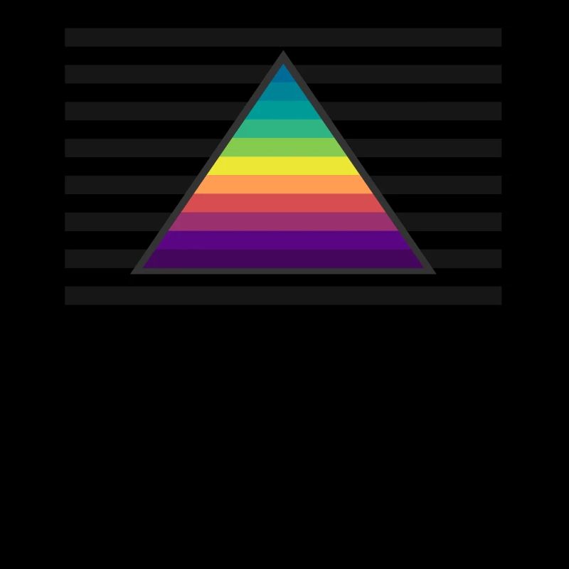 triangle coloré à rayures grises