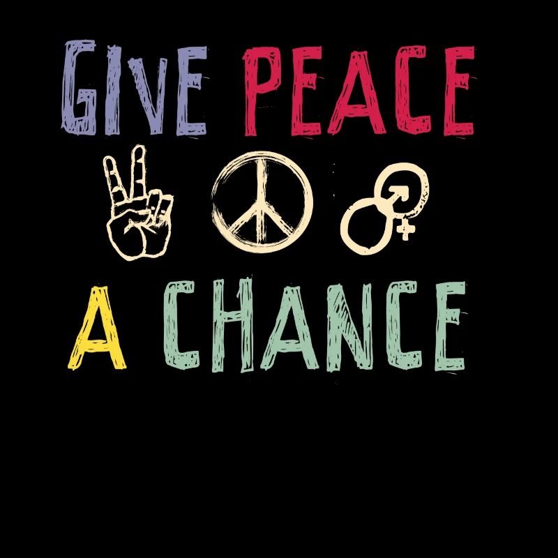 Hippie Give Peace a Chance Saying Cool