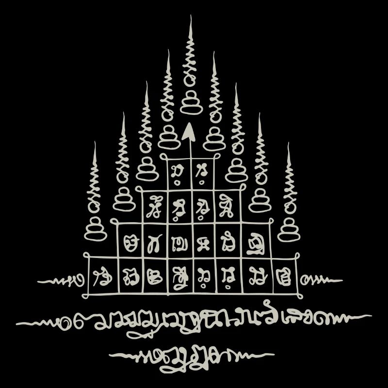 Sak Yant Thai Tattoo Neun Spitzen Cooles Geschenk
