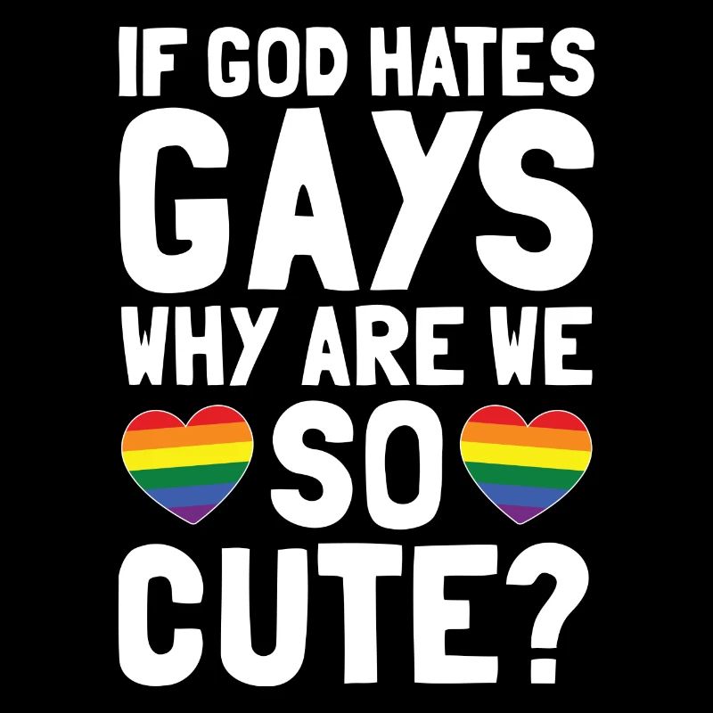 LGBT Gott hasst schwule Regenbogen Herz