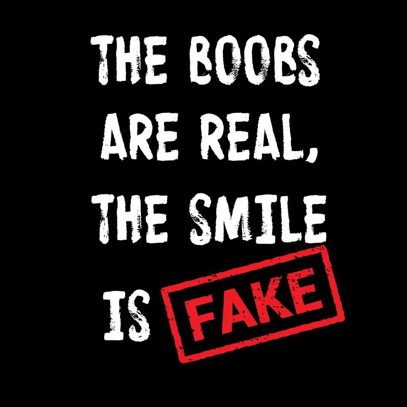 Breasts are real smile is fake