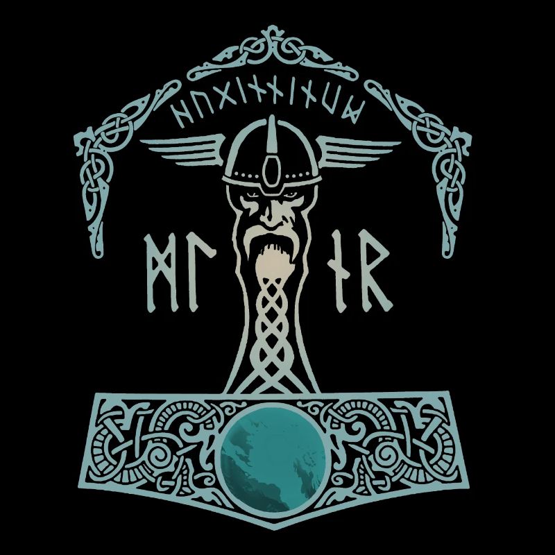 Thor Hammer Mjölnir Walhalla Viking Hommes