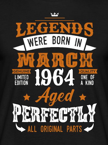 Né en 1964 Legends Cadeau d’anniversaire
