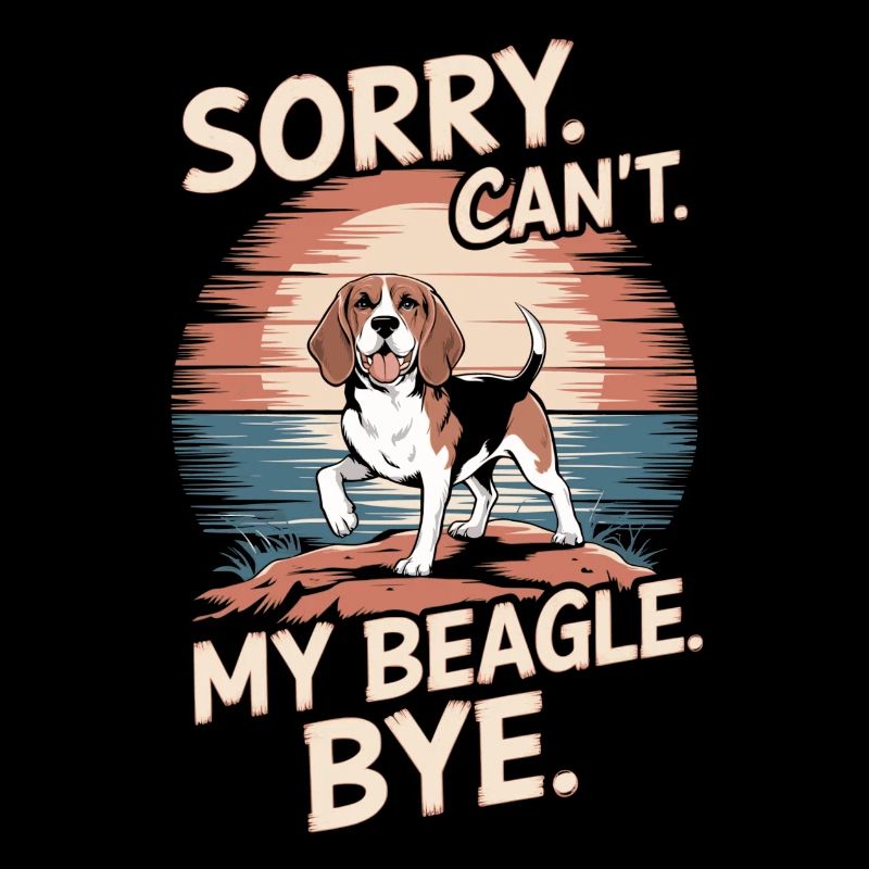 Beagle Spruch Retro Vintage