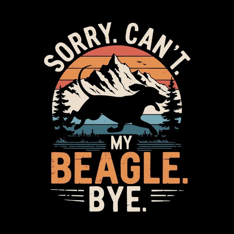 Beagle Spruch Retro Vintage