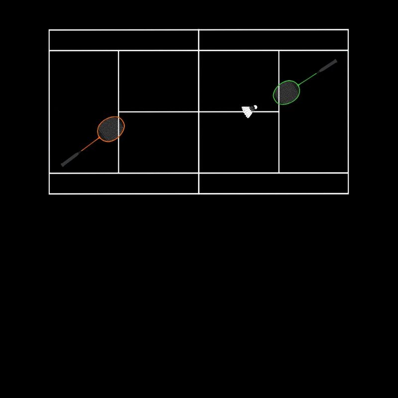 Terrain de badminton et badminton